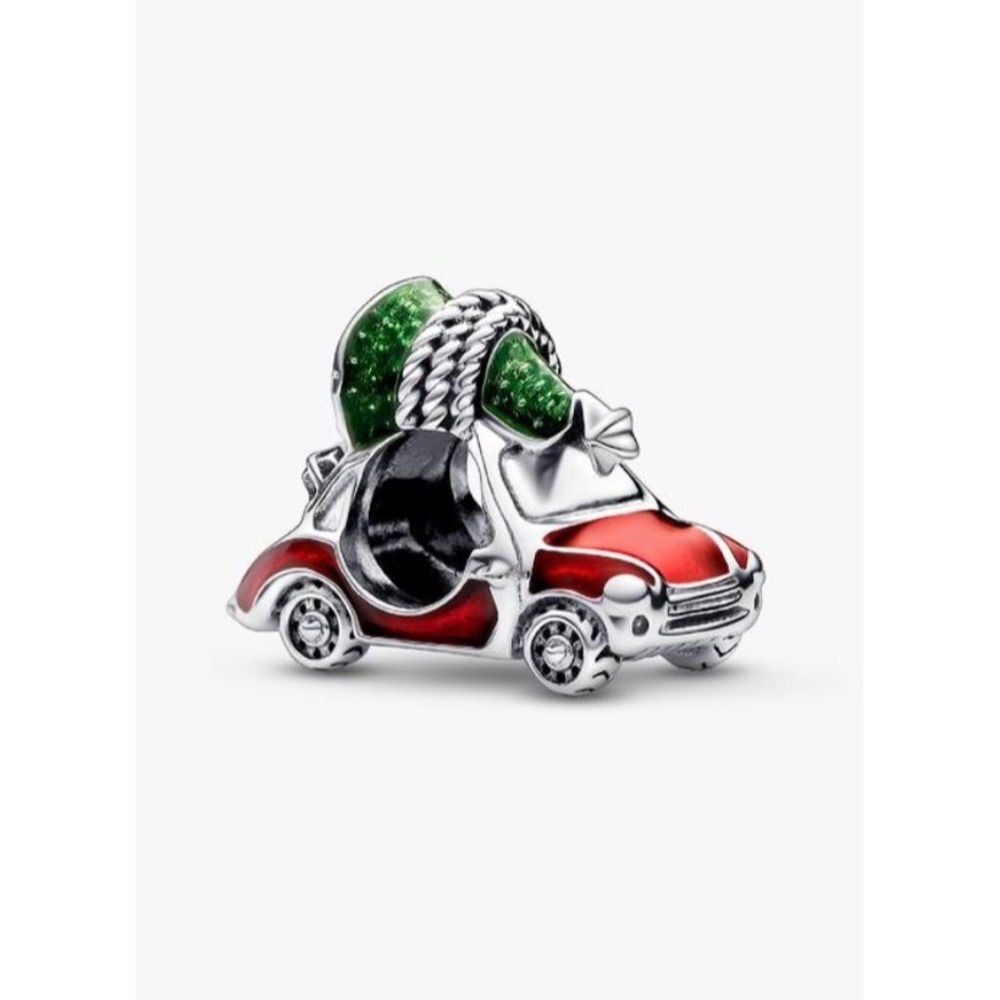 Pandora Festive Car Christmas Tree Sterling Silver Enamel Charm‎ 792358C01 NEW